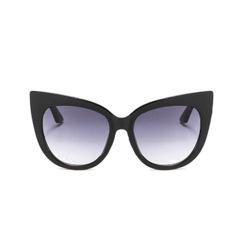 oversized cat-eye black sunglasses